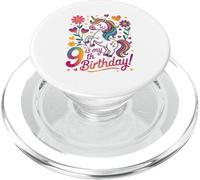9 Is My 9th Birthday Unicorn Rainbow Magic PopSockets PopGrip para MagSafe