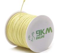 9 KM DWLIFE 70 LB ~ 2000 LB 100% Trenzado Kevlar Cable para Flying Pesca Camping Survival al Aire Libre, 250lb 100ft, Amarillo