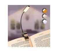 9 Led Book Light, Gritin 3 Eye-protecting Modes Reading Light Book Lamp (warm&cool White Light) -stepless Dimming, Rechargeable, Long Battery Life