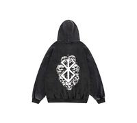 (9-M) Sudadera con capucha de anime Berserk 100% algodón para hombre y mujer, estilo gótico, manga,