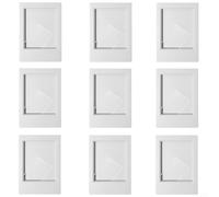 9 marcos de fotos verticales de pie para fotos de 3 pulgadas hechos de plástico marcos de escritorio compactos para exhibición de estante de oficina en casa (C)