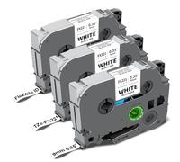 9 mm x 8 m, compatible con Brother P-Touch Tze Tz, pack de 5 unidades, color TZe-Fx221 Flexible