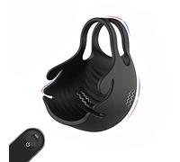 9 Modos de Vibración, Anillo Masajeador con Control Remoto, Punto G, Recargable Impermeable Masajeador de Pezones, Masajeadores de Perineo para Parejas