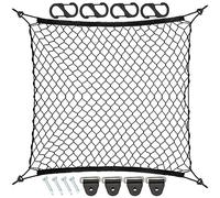 9 MOON - Organizador para Almacenaje Red de Malla con 4 Ganchos para Inmovilizar Cargamento de Maletero de Coche - Red de Coche para Equipaje de Niños - Accesorios Universales para Coche