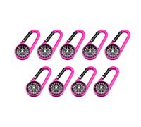 9 mosquetones con brújulas colgantes multifunción llavero portátil herramienta de navegación para adolescentes adultos mosquetón multifuncional