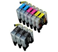 9 Multipack de alta capacidad Brother LC1240 , LC1280 Cartuchos Compatibles 3 negro, 2 ciano, 2 magenta, 2 amarillo para Brother DCP-J525W, DCP-J725DW, DCP-J925DW, MFC-J430W, MFC-J5910DW, MFC-J625DW, MFC-J6510DW, MFC-J6710DW, MFC-J6910DW, MFC-J825DW. Cartucho de tinta . LC-1240BK , LC-1240C , LC-1240M , LC-1240Y © 123 Cartucho