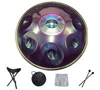 9 Notas Handpan Drum D Minor, Handpan De 22 Pulgadas Con Bolsa De Transporte Suave, 2 Mazos De Handpan, Soporte, Tela Sin Polvo, For Amantes De La Música (Color : Purple)