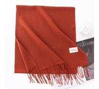 (-9 orange, 200*40cm without business logo) 2025 Autumn Winter New Arrival: Men's & Women's Solid Color Scarf, Luxury Warm Versatile Winter Neck Wrap