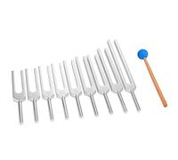 9 Pack Chakra Tuning Forks Set, Con Mazo De Goma, Bolsa De Almacenamiento De Terciopelo, For ADN Curación, Chakra, Terapia De Sonido, Mantenga Cuerpo, Mente Y Espíritu En Perfecta Armonía