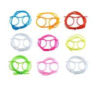 9 pajitas rizadas, pajitas divertidas, pajitas reutilizables, pajita estúpidos, pajitas de plástico, multicolor, para suministros de fiesta, celebraciones, fiestas, reuniones anuales