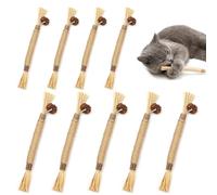 9 paquetes de palitos masticables naturales de Silvervine, dientes de gato naturales, juguetes de hierba gatera para dentición y estrés de gatitos en interiores