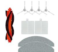9 paquetes de piezas de repuesto para robot aspirador Xiaomi S20, las piezas de repuesto incluyen 1 cepillo principal, 2 paños de fregona, 2 filtros Hepa, 4 cepillos laterales