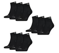 9 Par Puma Cuartos Calcetines Con Suela Frottee 35-46 Unisex Amortiguado Cortos