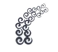 9 Pares de acrílico oído túnel a espiral cónico Barella extensor - Negro