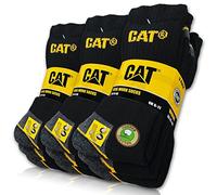 9 pares de calcetines Cat Real Work Socks para mujer y hombre, calcetines de trabajo, calcetines de negocios, tallas 35-50, 9 Pairs Black, 43-46