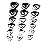 9 Pares De Tachuelas Orejas Helicoidales Negras Que Perforan Joyas Textura Acrílica Aretes Helicoidales Para Varios Eventos Adornos Triangulares Únicos