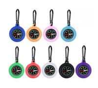 9 Pcs Brujula con Mosquetón, Brújulas Llavero Coloridas, Compass portátiles y compactas para navegación, Camping, Senderismo, Supervivencia y Deportes al Aire Libre