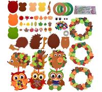 9 Pcs Kits de Manualidades de Búho Para Niños, Manualidades Niños Decoracion Otoño, Juego de Manualidades de Fieltro para Decoración, DIY Juguetes de Fieltro para Otoño, Acción de Gracias y Navidad