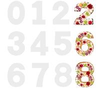9 Pcs Números de 0 a 8 Moldes para Tartas,Moldes en Forma de Números Molde De Números Grandes Pasteles Molde para Tartas con Número para Aniversario,Bodas,Cumpleaños (10 Pulgadas)