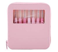 9 PCS Puntadas de Agujas de Tejido de Tejido, Juego de Ganchos de Crochet de Color de Gradiente con Colorido Kit Completo de Suave con Tijeras y Bolso PU para mamá y Novias