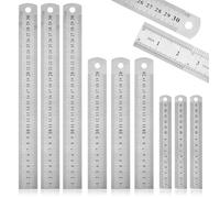 9 Pcs Regla Metalica Reglas De Acero Inoxidable 15cm 20cm 30cm Regla De Precisión Métrica E Imperial Para Oficinas Escuelas Dibujo