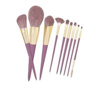 9-Piece Portable Mini Makeup Brush Set for Foundation & Blush | Compact Travel Cosmetic Tool Kit | Small Essential Face Brushes For Women | Professional Blending Applicator Collection