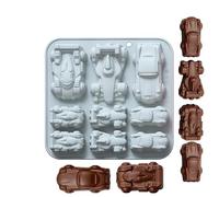9-Piece Racing Car Silicone Mold Set - Multi-Size Sports Car Tray & Baking Molď | High-Grade Chocolate, Candy & Cake Drip Mold For Racing Themed Parties