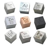 9 Pieces Element Cube Set 10Mm Pure Metal Periodic Table Cubes Suitable for Collections Material Hobbies