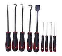 9 Piezas Aceite Destornillador Juegos, Tórica Retén de Removedor Extractor Craft Hobby Herramienta, Mini & Estándar Ganchos Manguera Eliminación Kits Industrial Mano Reparación