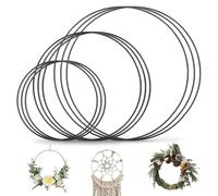 9 Piezas Anillos de Aro Floral (20, 25, 30 cm) - Aros Metalicos Manualidades - Anillos de Metal para Manualidades para Arte de Nudos, Atrapasueños, Coronas DIY, Decoraciones de Pared y Coronas de Boda