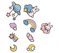 9 Piezas Aplique Bordado de Planeta para Mochila, Ropa y Gorra
