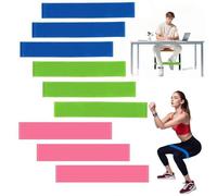 9 Piezas Banda Elástica Cinta Elastica Ejercicios Bandas de Resistencia Adecuadas para Pies Inquietos TDAH, Autismo, Niños con TDAH (Verde, Azul, Rosa), Diferente Elasticidad.