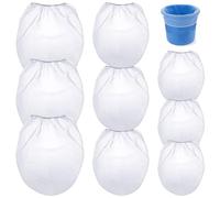 9 Piezas Bolsa de Filtro de Pintura, 3 Tamaños de Nylon Blanco Bolsa de Filtro de Pintura, Bolsa de Filtro de Cubo con Abertura Elástica Bolsa de Filtro de Malla Fina para Jardinería Pintura