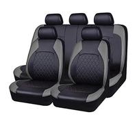 9 Piezas Cuero Funda Asiento Coche para VW Tiguan L 2007-2025, Impermeables Juegos De Cubreasientos Protectores Interior Accesorios,C/Grey