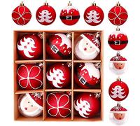 9 Piezas de Bolas de Navidad,6cm inastillable Colgante Bola de Navidad,Bolas de Navidad Colgantes Adornos para Árbol de Navidad,Decoración para el Árbol de Navidad para Fiestas de Navidad,Bodas