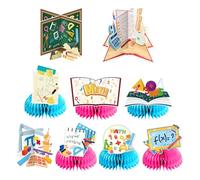 9 piezas de centro de matemáticas de panal de abeja, decoración de mesa para matemáticas, accesorios de fiesta de cumpleaños, decoraciones de fiesta de cumpleaños