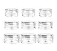 9 Piezas De Crema Transparente, Caja De Embalaje Cosmético, Mini Contenedor Portátil, Suministros De Viaje.