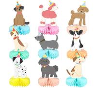 9 Piezas Decoración mesa panal perros, cumpleaños perro, decoraciones cumpleaños perros, centro mesa cachorro, decoración mascotas, adopt a puppy party temática canina accesorios fiesta hogar animal