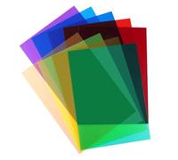 9 Piezas Filtros de Gel de Colores Transparentes, Luz Gelatina Corrección de Color Láminas para Luces Fotográfico Iluminación LED Flash Cámara Foco Vídeo 29.7 * 21cm Fiesta Decoración DIY