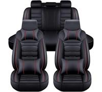 9 Piezas Fundas Asientos Coche para Kia Proceed GT(CD)/Proceed GT Line(CD), Cuero Coche Juegos Cubreasientos Impermeables Transpirable Delanteros y Traseros Protector,D/Black and Red