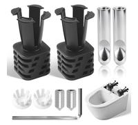 9 Piezas Kit Bisagras Tapa WC con Tornillos Tapa WC, Soporte Universal Inodoro Montado en Pared, Diseño de 4 Patas, Instalación Multidireccional para Nuevas Instalaciones y Reformas