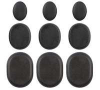 9 Piezas Kit Masaje Piedras Calientes, Basalto Piedras de Masaje (3 Grandes/3 Medianas/3 Pequeñas), Hot Stone Massage Stones, Piedras de Masaje para Terapia de Masaje, Relajación, Spa en Casa