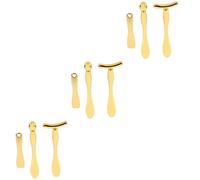 9 Piezas Masajeador De Ojos Masajeador De Rodillos Corporales Aplicador De Crema Para Los Ojos Cuchara De Crema Facial Aleación De Zinc Antienvejecimiento Palo De Máscara