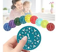 9 Piezas Matemáticas Fidget Spinner, Fidget Juguetes Niños, Matemáticas Hechos Juguetes Educativos para Niños, Fidget Spinner Interactivo para el Aprendizaje de la Multiplicación y División