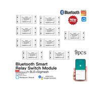(9 piezas) Módulo de relé de interruptor inteligente Bluetooth MOES Control de punto único Control remoto inalámbrico