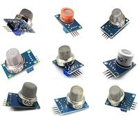 9 Piezas Módulo de Sensor de detección de Gas MQ-2 MQ-3 MQ-4 MQ-5 MQ-6 MQ-7 MQ-8 MQ-9 MQ-135 Kit de Inicio de Sensor de Gas Módulo de Sensor