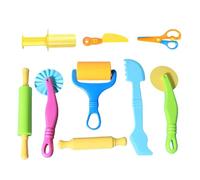 9 Piezas Moldes Plastilina,Herramientas Plastilina Tijeras Rodillo,Niños Set Juego de Plastilina para 2 3 4 5 6 Años,Accesorios Play Dough Para Plasticina Kit Juegos para Niños Y Niñas de Aulas Regalo