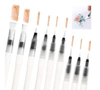 9 Piezas Pincel con Deposito Agua, Pincel Acuarela de Pintura, Set de Pinceles con Deposito de Agua, Pinceles Acuarela Recargables para Pintura de Acuarela, Mezcla de Colores y Caligrafía