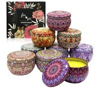 9 Piezas Regalo de Velas Perfumadas,Velas Perfumadas,Aromáticas,Cera de Soja Natural,Regalos Originales para Mujer,para Día de Madre,Cumpleaños,Baño,Yoga,Navidad