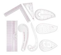 9 Piezas Regla De Curva Francesa, Reglas De Costura De Patrones Estableciendo La Plantilla De Dibujo De Las Reglas De La Curva Métrica Reglas De Patronaje Regla Patchwork Para Diseñadores Y Sastres